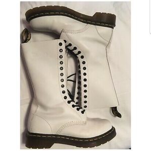 Dr. Martin's 14 eyelet steel toe boots